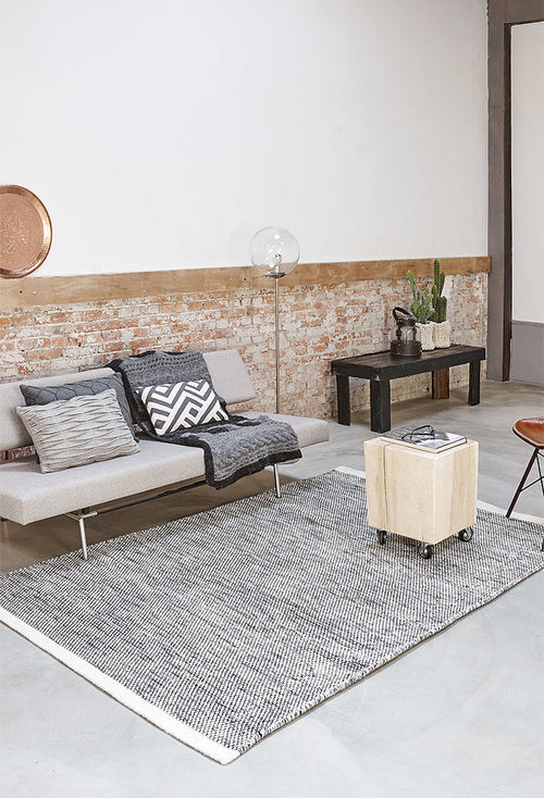 Laagpolig vloerkleed Matta Scandi Black White 200x300 cm