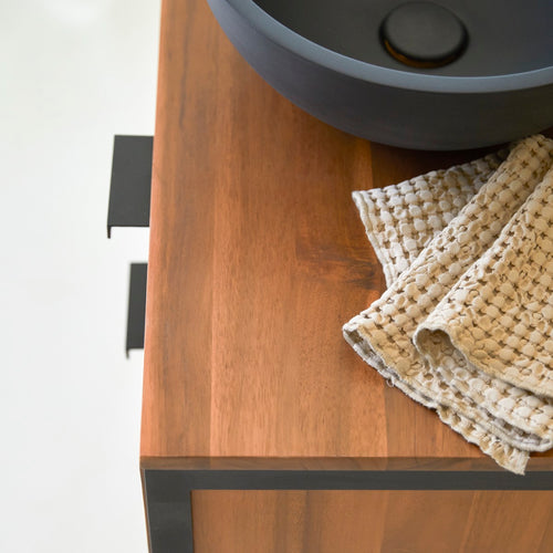 Tikamoon Badmeubel in massief acacia 100 cm - Naturel - vtwonen shop