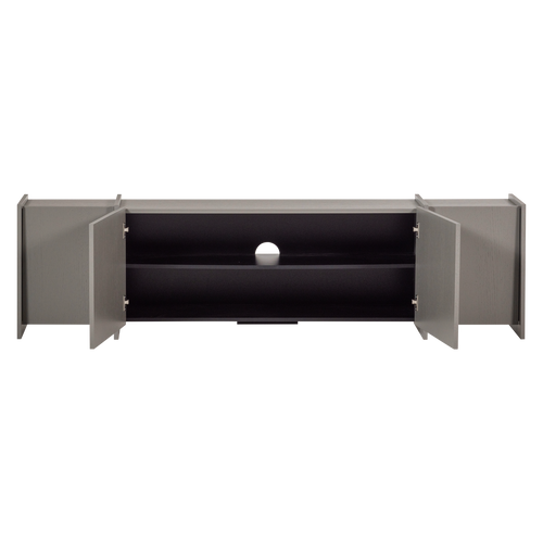 WOOOD tv meubel 200 cm Brock - Essen Fineer - Warmgrijs - 53x200x44