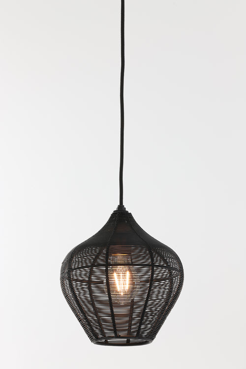 Light & Living hanglamp ALVARO - Ø20x22cm - zwart