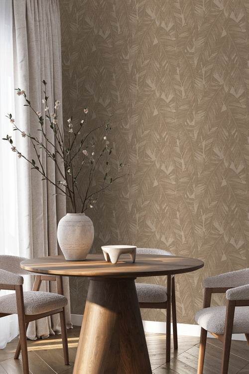 Origin Wallcoverings behang bananenbladeren beige bruin - 50 x 900 cm - 348059 - vtwonen shop