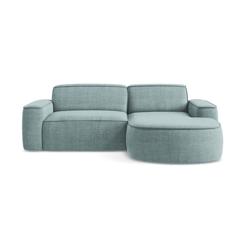 LaMiaSofa hoekbank rechts Melissa - textuurstof - jeans - 224x166x70