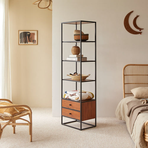 Tikamoon Kinderstellingkast van massief acacia en metaal - Naturel - vtwonen shop