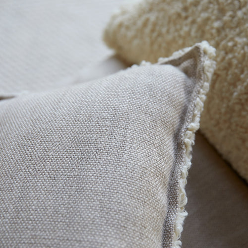 Tikamoon Fauteuil van massief eikenhout en linnen - Beige - vtwonen shop