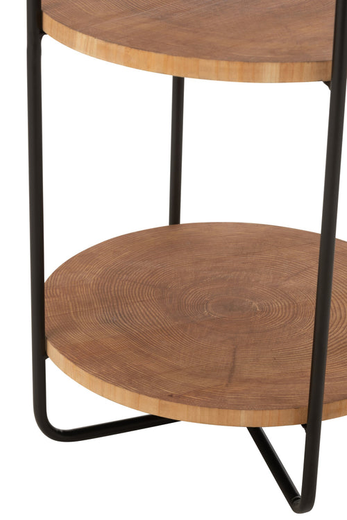 J-Line rek Mia - ijzer - naturel/zwart