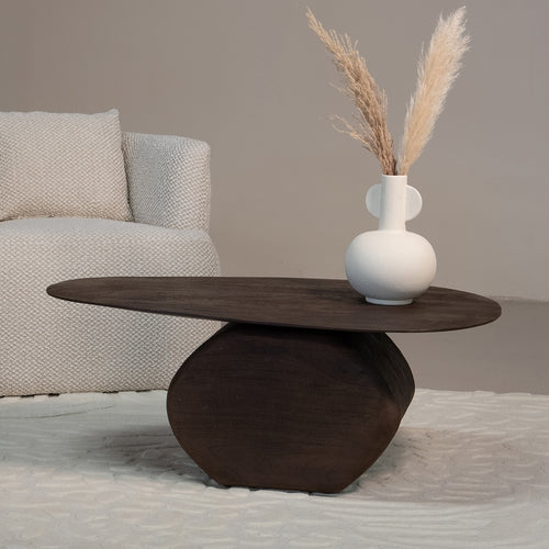 Giga Meubel Salontafel Ebbe - Organisch - Mangohout - 100cm