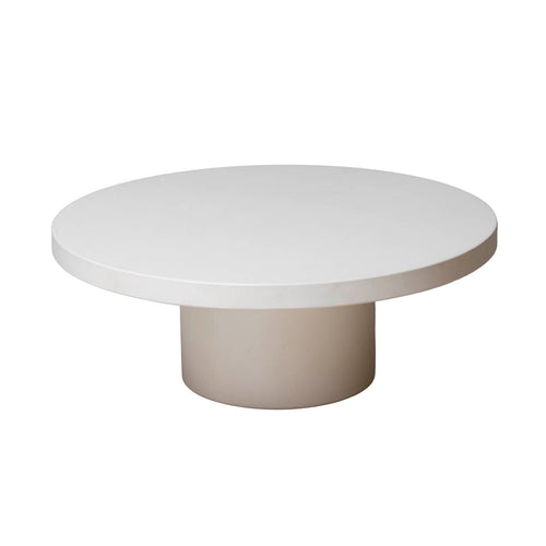 Giga Meubel Salontafel Eden - Rond Beige Eco-Composiet - 65x65x32cm - vtwonen shop
