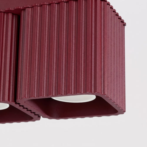 Sollux Lighting Plafondlamp RIFF 2 bordeaux GU10 - 20,5x10x12cm