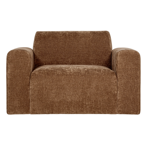 WOOOD fauteuil slub Umina - Chenille - Lichtbruin