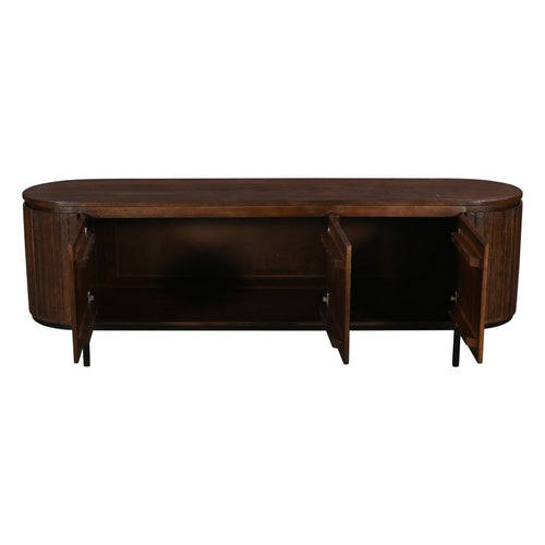 Giga Meubel Tv-meubel Tora - Mangohout/Metaal - Donkerbruin - 170x45x57cm - vtwonen shop