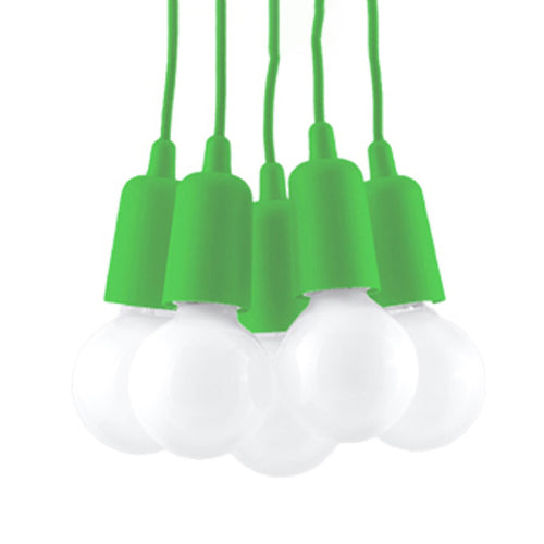 Sollux Lighting Hanglamp DIEGO 5 groen - 25x25x90cm