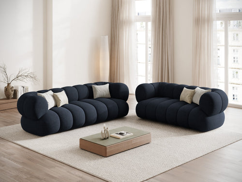 Cosmopolitan Design Bank Koge 3-zits, chenille marineblauw - 95x210x70cm