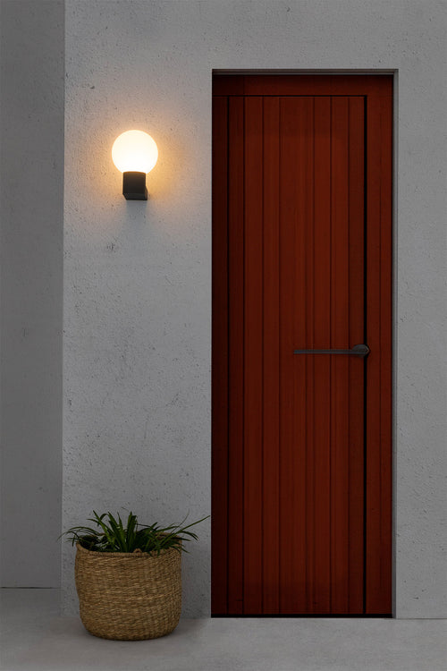 Faro Moon Buiten moderne wandlamp donkergrijs 1x E27 IP44