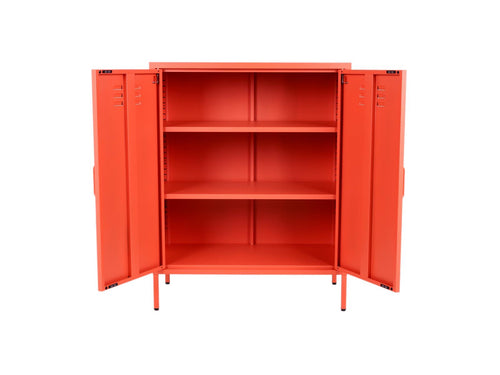MaximaVida metalen lockerkast Finn 80 x 40 x 102 cm zacht oranje - 2 schappen