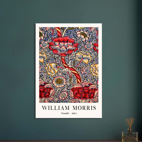 Artfulprints Poster met Lijst William Morris - Wandle   - 70x100 cm - Rood