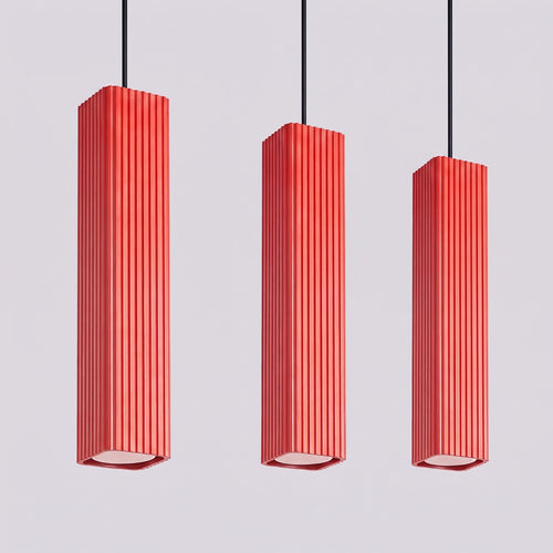 Sollux Lighting Hanglamp RAYO 3L rood - 45x6x98cm