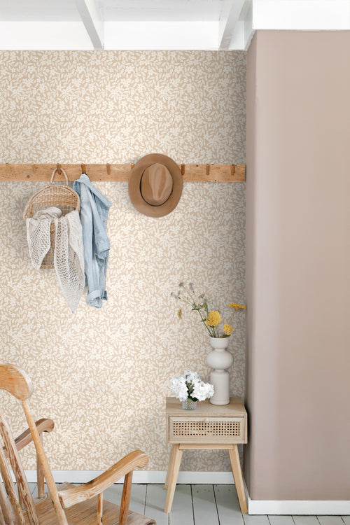 ESTAhome behang bloemetjes beige - 50 x 900 cm - 131438 - vtwonen shop