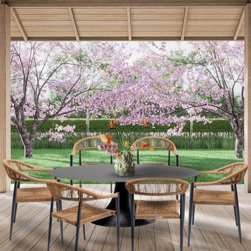Kare Design Tuinmeubilair Grande Possibilita tafel 220cm en 6 stoelen nature