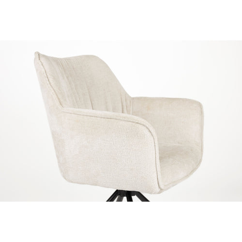 Housecraft Living Kodak Eetkamerstoelen Armleuning Beige - Set van 2