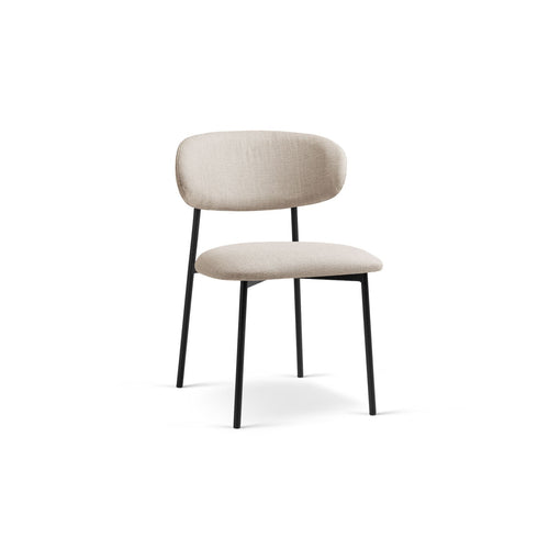 Set van 2 stoelen Nina structurele stof beige - 52x55x78cm