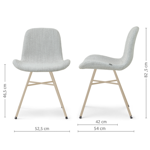 Nolon Noa-Fé eetkamerstoel grijs melange - beige onderstel