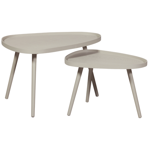 WOOOD bijzettafels Nissa - Zand - Set van 2 - 39x71x52