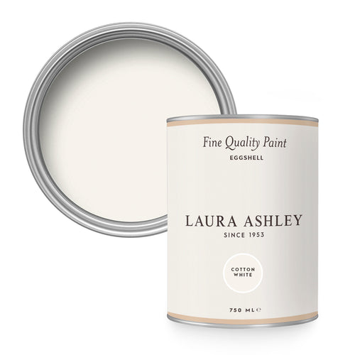 Laura Ashley Zijdeglanslak - Cotton White - Wit - 750ml - vtwonen shop