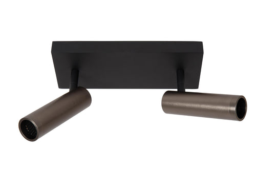 Lucide plafondspot GRADO - 2xGU10 (MR11) - Grijs ijzer