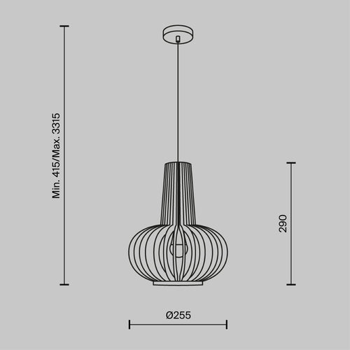 Maytoni - Hanglamp Roots - Zwart - Ø25,5 - vtwonen shop