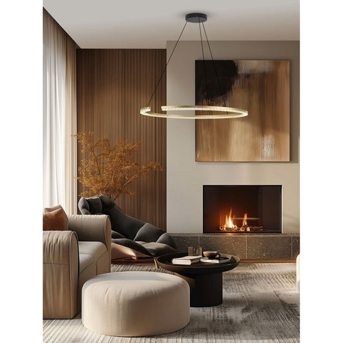 Nova Luce GREAMY Geïntegreerde LED-hanglamp, goudkleurig, Triac dimbaar, 43W, 2795lm, 3000K