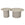 Furnhouse salontafel set Easy - Wit - Ø 60/80 cm