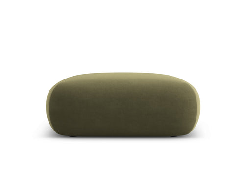 Cosmopolitan Design Poef Nolio 2-zits, flueel lichtgroen - 100x100x36cm