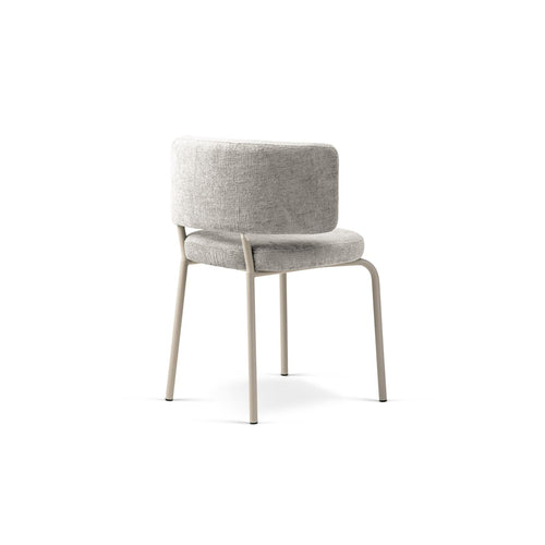 Set van 2 stoelen Dora chenille lichtgrijs - 57x58x75cm