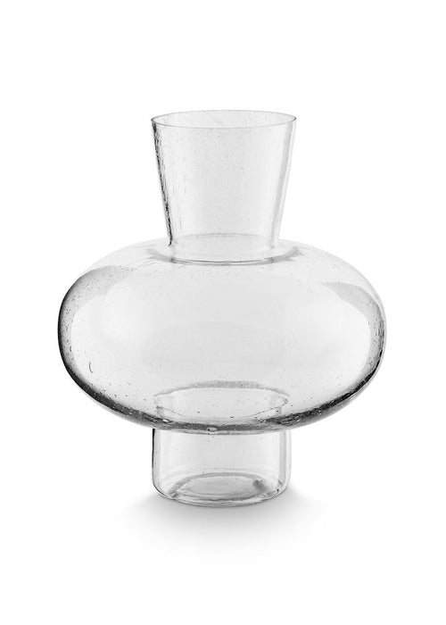 vtwonen Glazen Vaas - Transparant - Glas - 23x27 cm - vtwonen shop