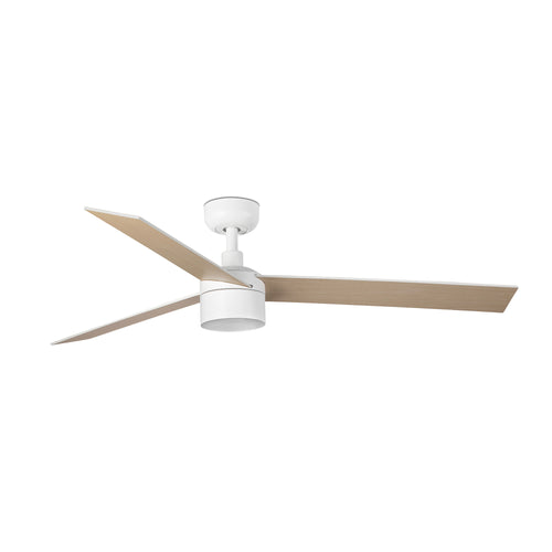 Faro Rudder Rudder Inbouwplafondventilator 132 cm Smart TEK LED Matwit, Bladen van essenhout 4000K, 3 Omkeerbare Bladen