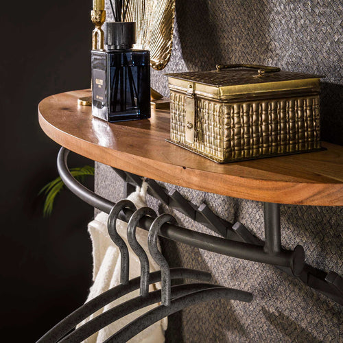 Giga Meubel Kapstok Round - Acaciahout - 16 Haken - 100x30x80cm - vtwonen shop