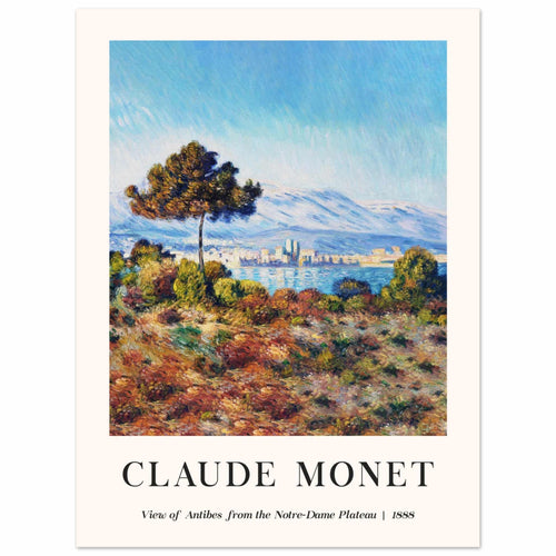 Artfulprints  Claude Monet - View of Antibes, from the Notre-Dame Plateau   poster 30x40 cm - vtwonen shop