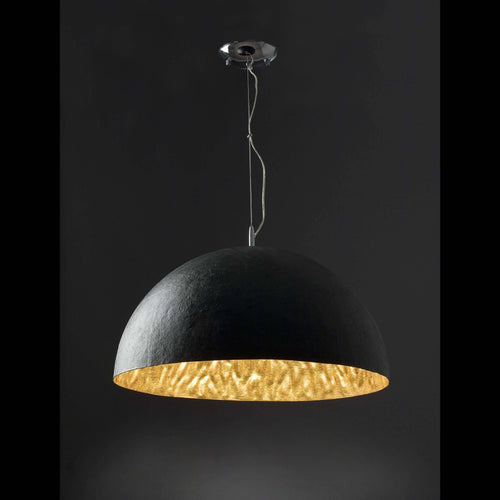 Faro Magma-P - 3-lichts koepelvormige plafondlamp zwart, goud, E27