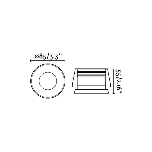 Faro Gas - 1-lichts ronde inbouwspot wit, GU10