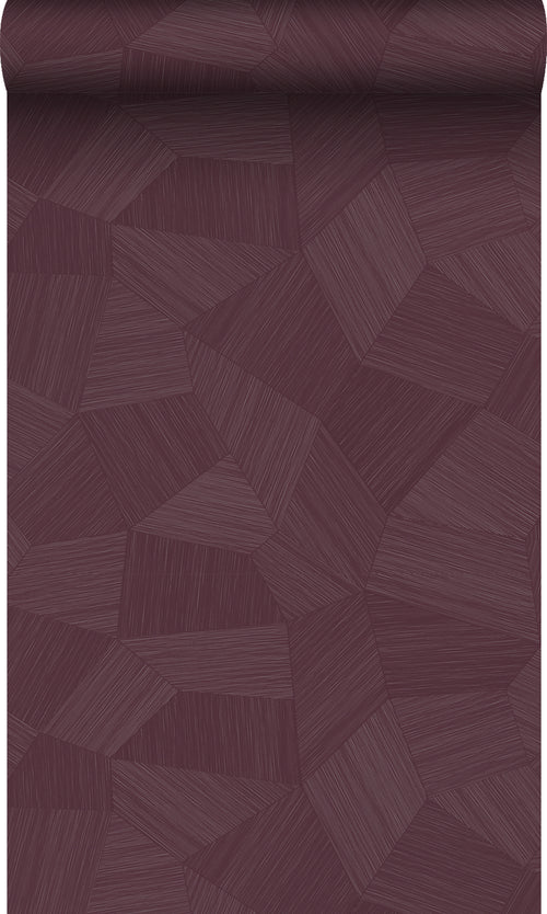 Origin Wallcoverings behang grafisch 3D motief aubergine paars - 50 x 900 cm - 348060 - vtwonen shop