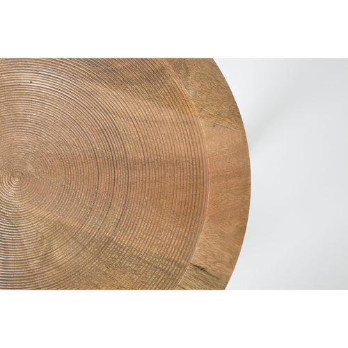 Zuiver Dendron Bijzettafel Rond 43 cm Mangohout - Bruin - vtwonen shop