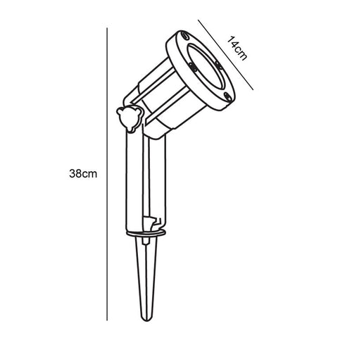 Nordlux Spotlight Prikspot Buiten - Ø10cm - GU10 - IP54- Zwart - vtwonen shop