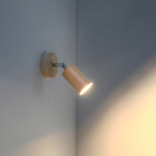 Sollux Lighting Wandlamp BERG naturel hout - 10x20x20cm