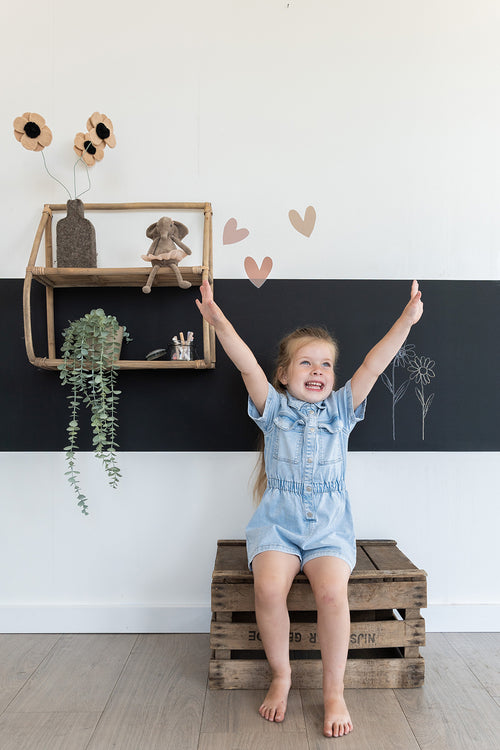 ESTAhome krijtbord behang  zwart - 53 x 560 cm - 155004