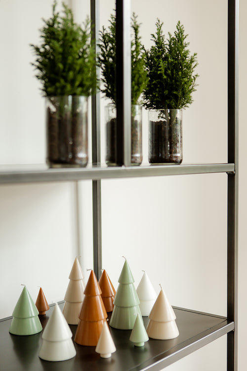 Originalhome dennenboom kaars - lichtgroen -  M - set van 2 - vtwonen shop