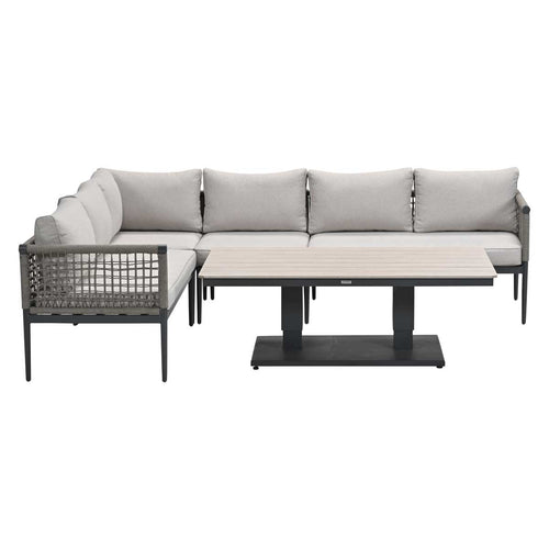 Garden Impressions lounge dining set Burela - Brugge - taupe - links - 5-delig - vtwonen shop