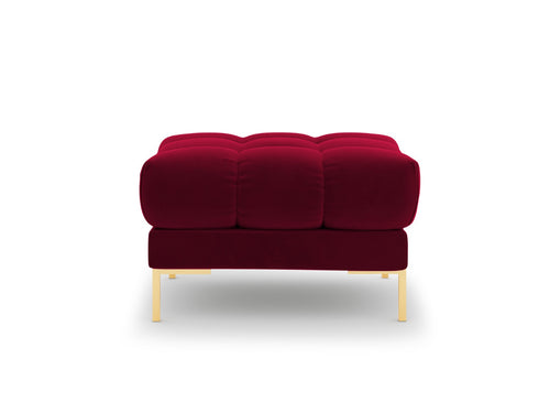 Cosmopolitan Design Poef Bali flueel, rood - 60x60x41cm