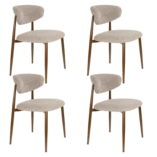 Housecraft Living Noor Eetkamerstoelen Bruin - Set van 4