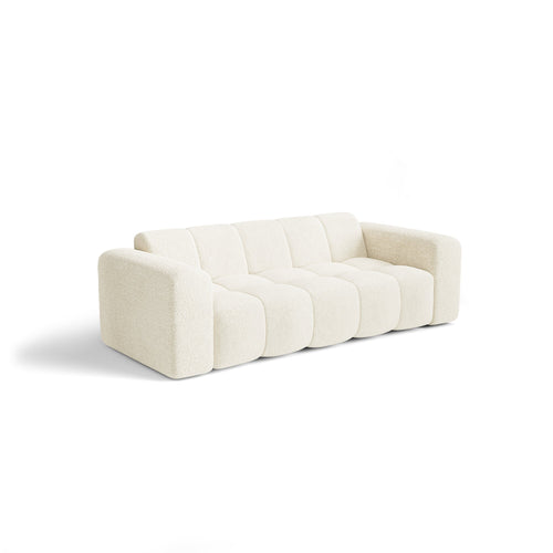 Premium Interiors - Bank BLOOM - bouclé-stof crème 241cm
