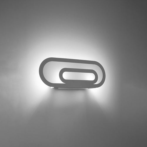 Sollux Lighting Wandlamp SACCON wit - 40x6x15cm